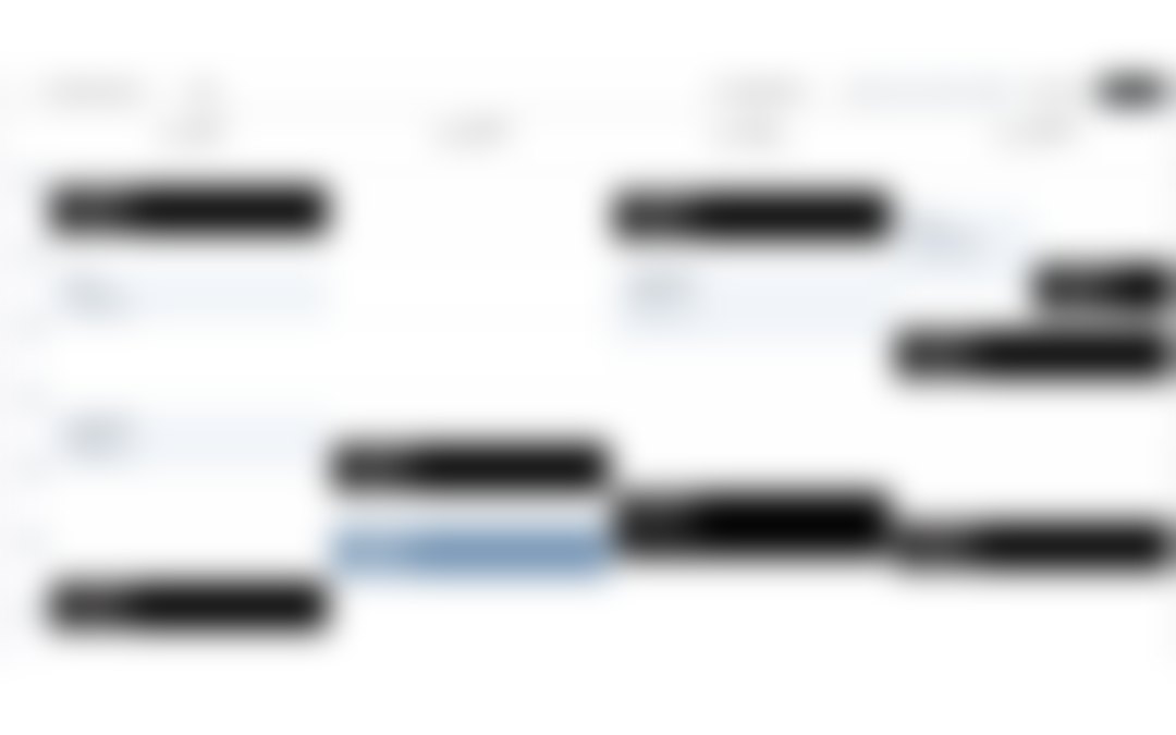 Sanitized Sharpd calendar interface showing appointment blocks across a working day.